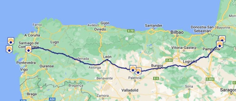 Camino Francés Karte