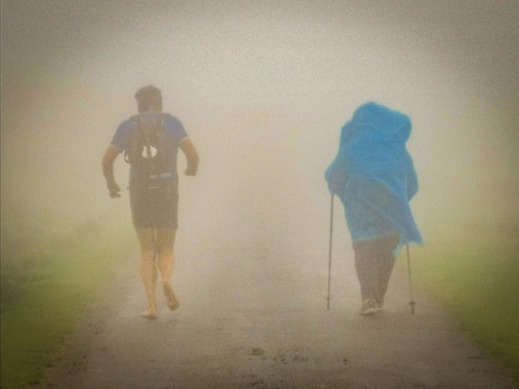 In the Pyrenees mist ...