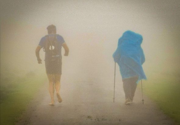 In the Pyrenees mist ...