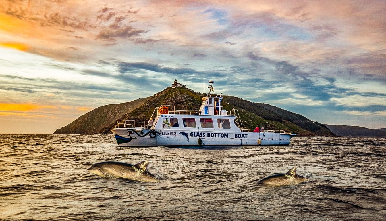 Cruceros Fisterra, Delfine und Faro1